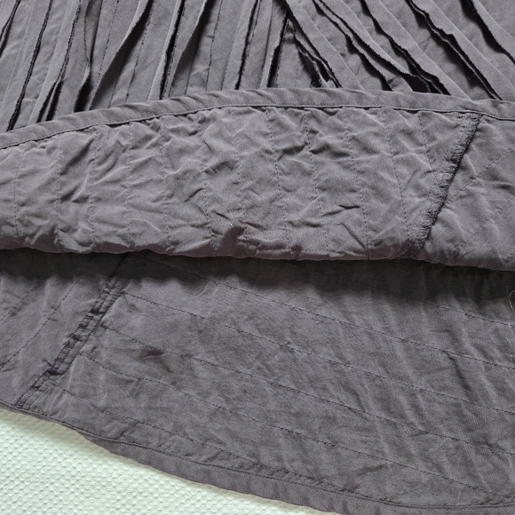 Sundance Pleated A-Line Skirt in Plum - Picture 3 of 5